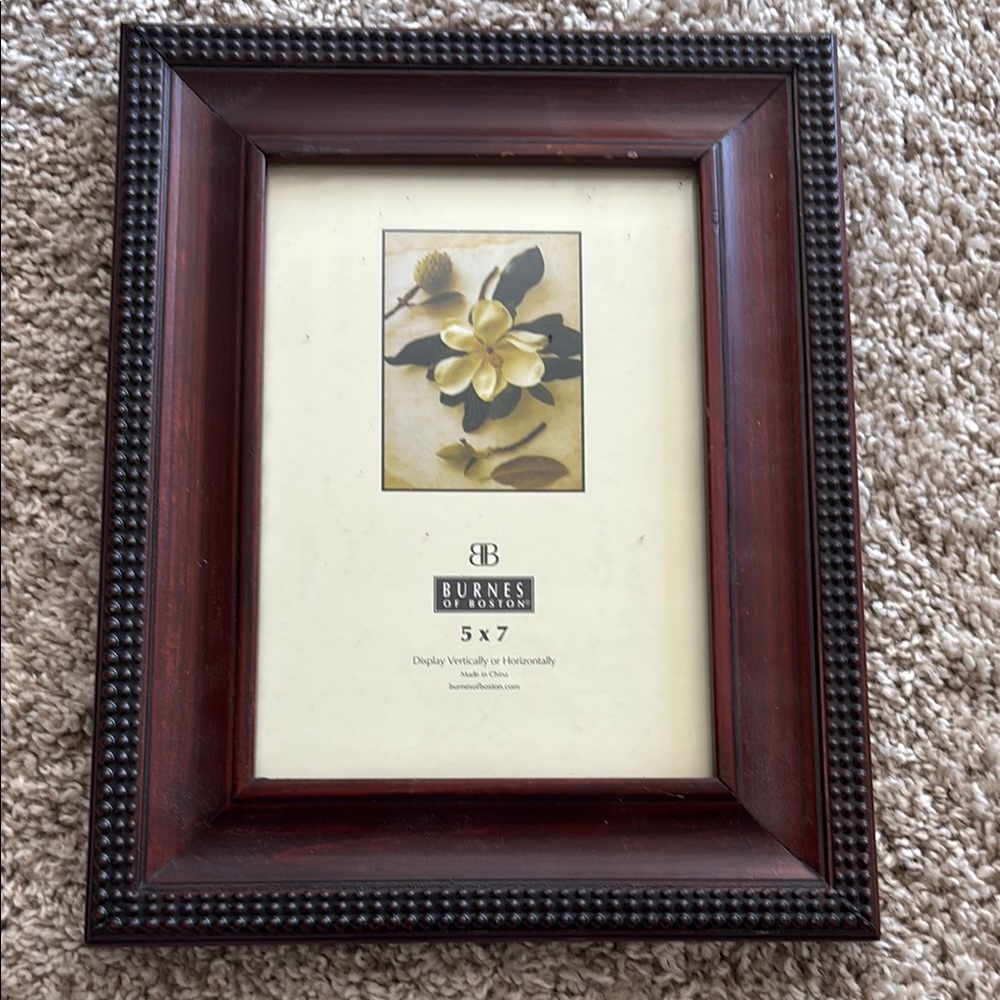 Burnes Of Boston Brown Beaded Picture Frame